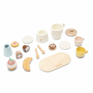 Percolateur à café en bois – Set de dinette avec pâtisseries dès 3 ans – Image 5