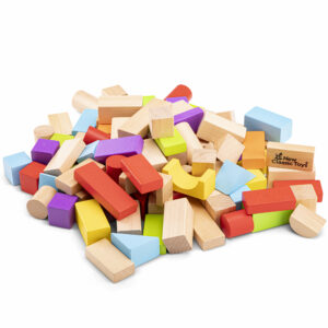 Blocs de construction en bois – 100 pièces couleurs vives dès 18 mois – Image 4
