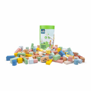 Blocs de construction en bois – 100 pièces aux couleurs pastel – Image 2