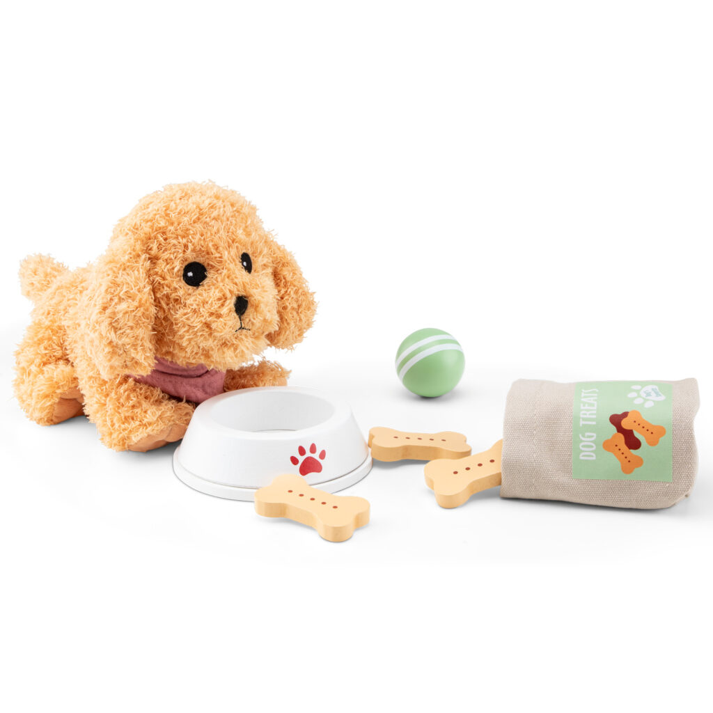 Coffret de soins pour chien – Chiot en peluche et accessoires dès 2 ans