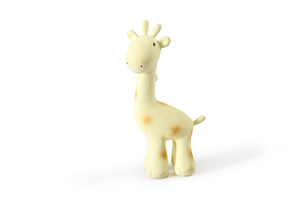 Girafe en caoutchouc naturel, jeux de bain bébé