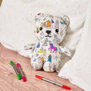 Ours en Peluche à Colorier- Les fées – Image 1