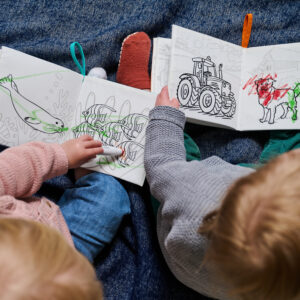 Livre de coloriage en tissu La Ferme – Lavable et réutilisable dès 1 an – Image 2