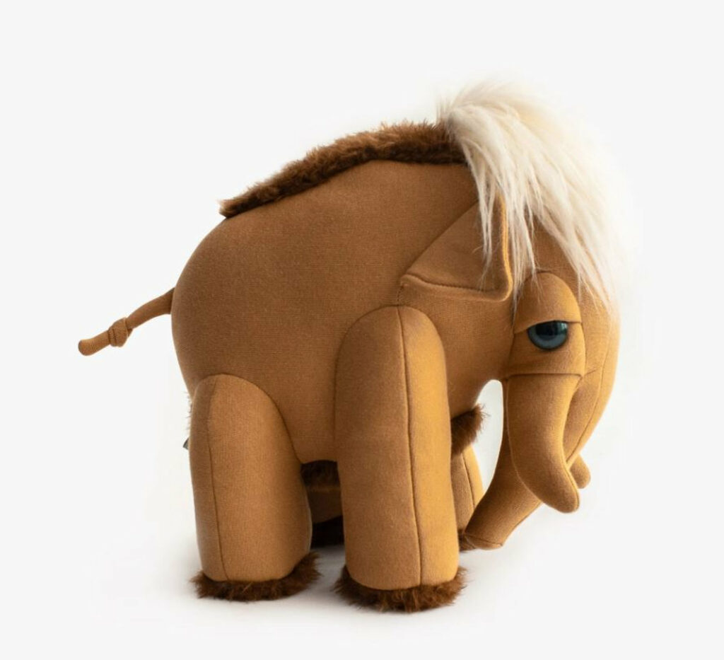 Petit mammouth terre de Sienne - Peluche cousue main
