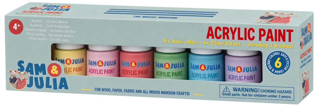 Peinture acrylique, 6 couleurs de base