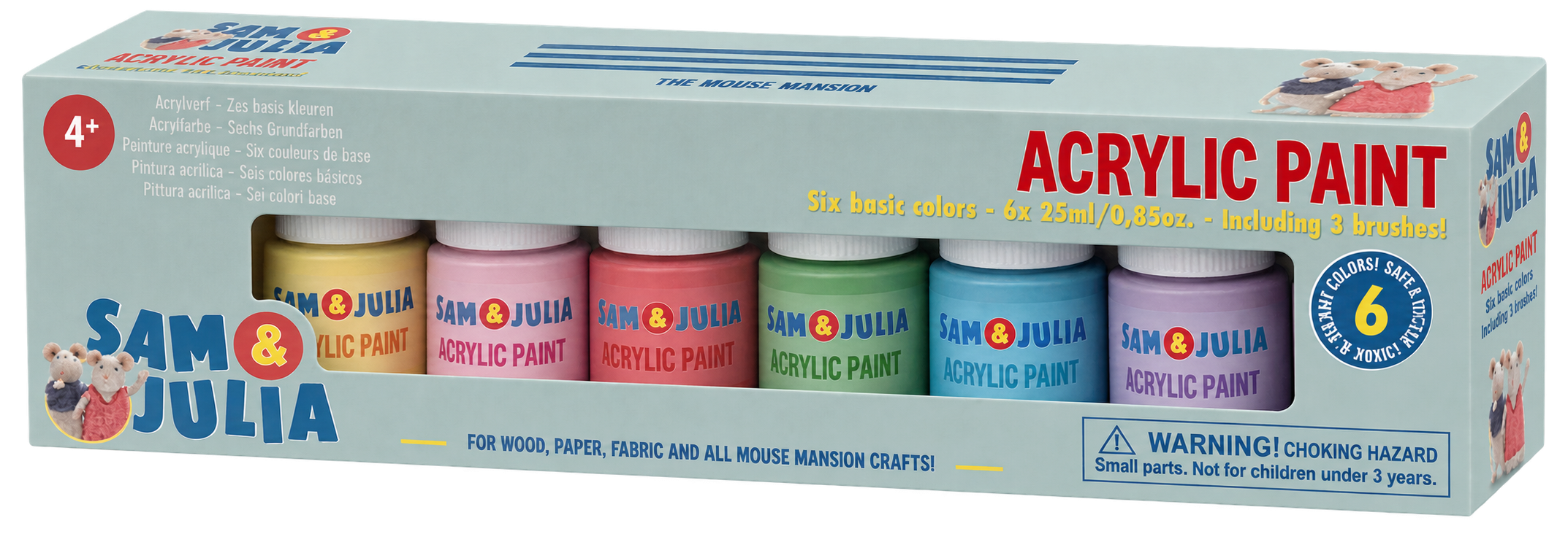 Peinture acrylique, 6 couleurs de base – Image 1