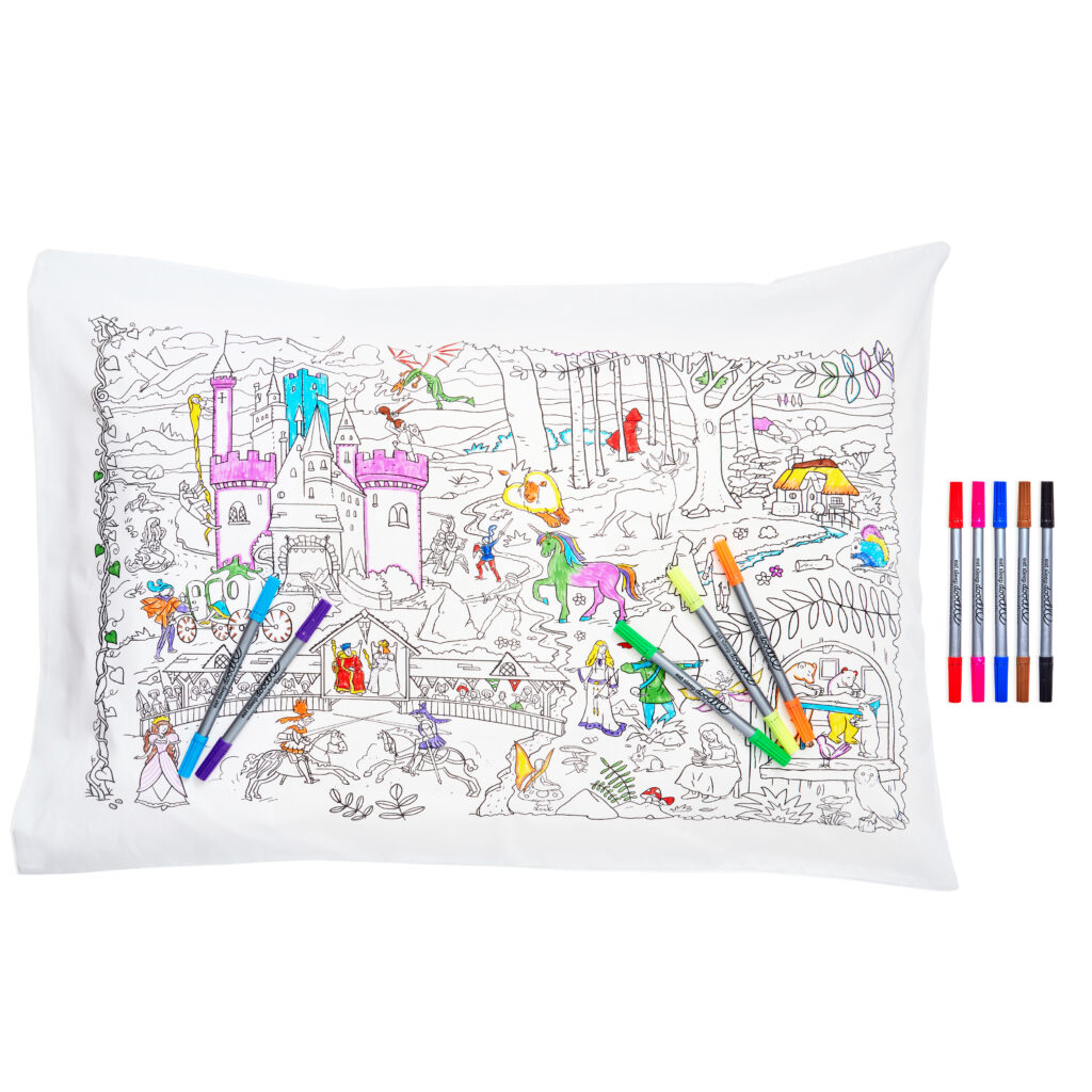 Taie d'oreiller à personnaliser à colorier, Fée