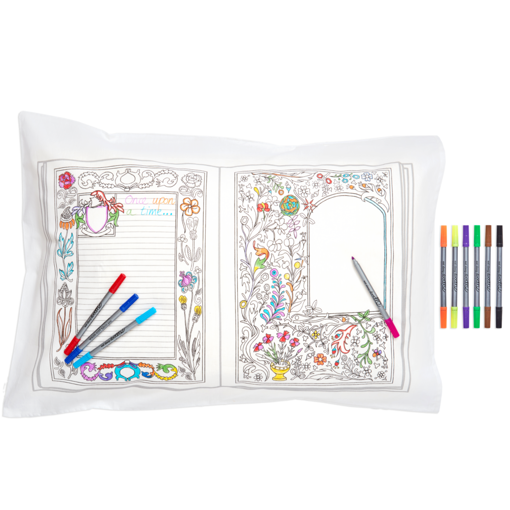 Taie d'oreiller à personnaliser à colorier, Fée