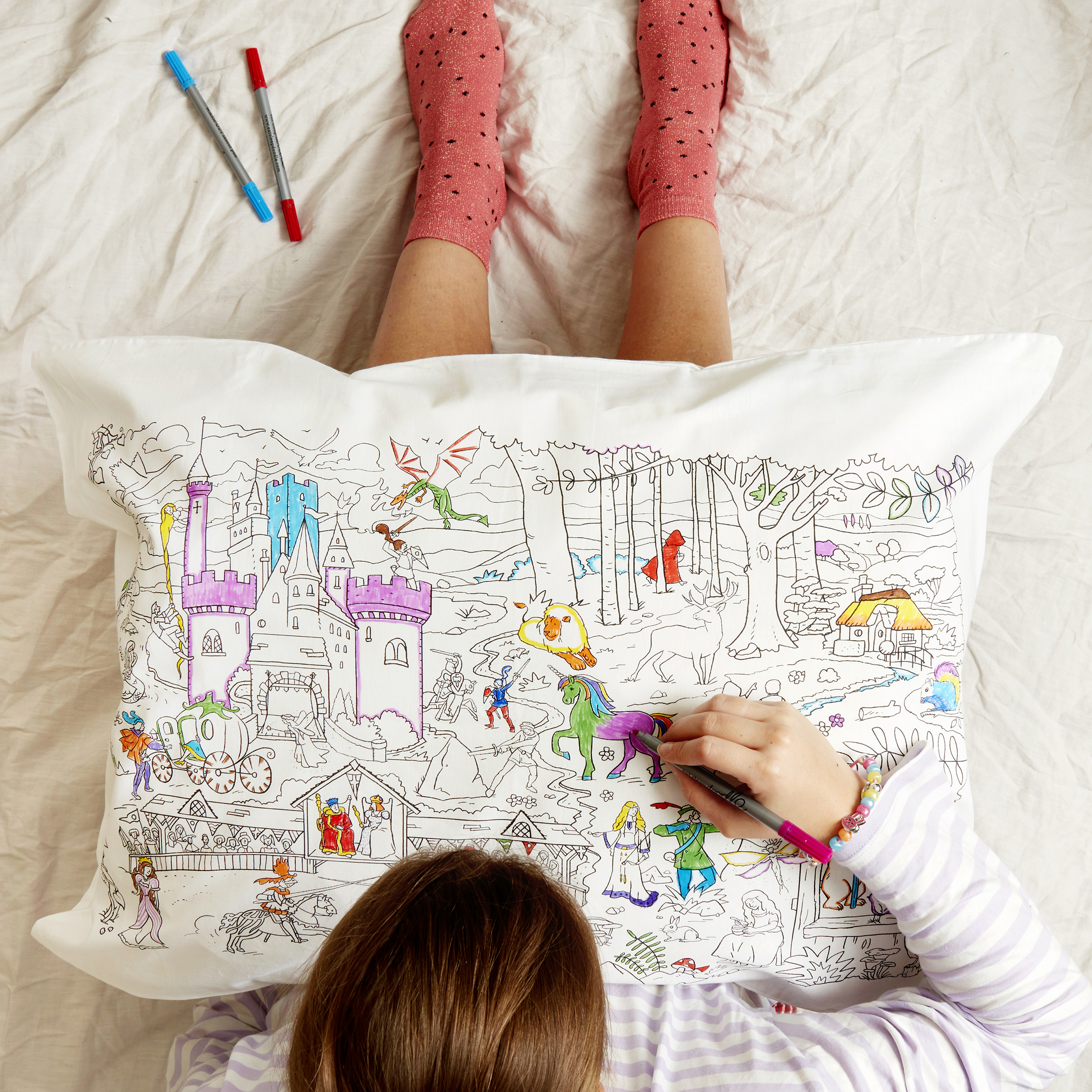 Taie d'oreiller à personnaliser à colorier, Fée – Image 8