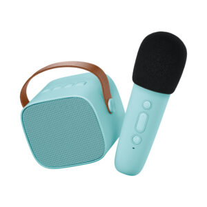 Karaoké Enceinte et Micro sans fil Bleue – Image 1