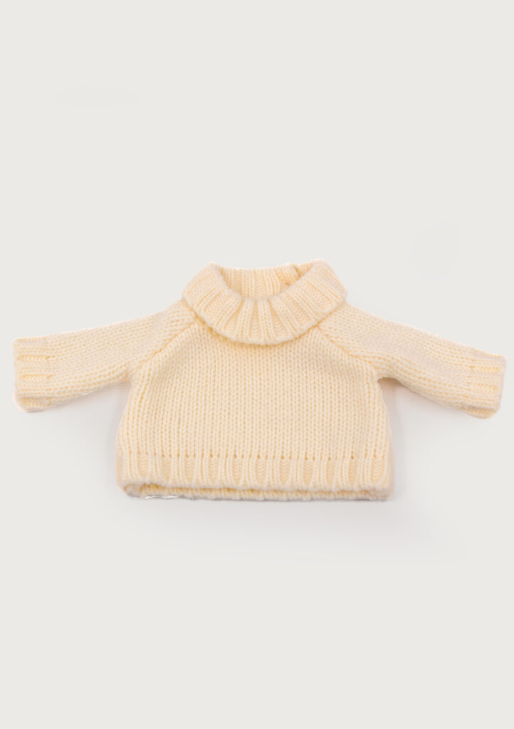 Le Pull en laine blanc pour peluches Adada de taille L/XL