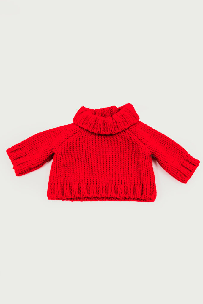 Le Pull rouge pour peluches Adada de taille L/XL