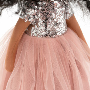 Poupon, Tina en robe rose à paillettes, fait main – Image 6