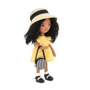 Poupée en tissus, Tina en robe jaune – Image 2
