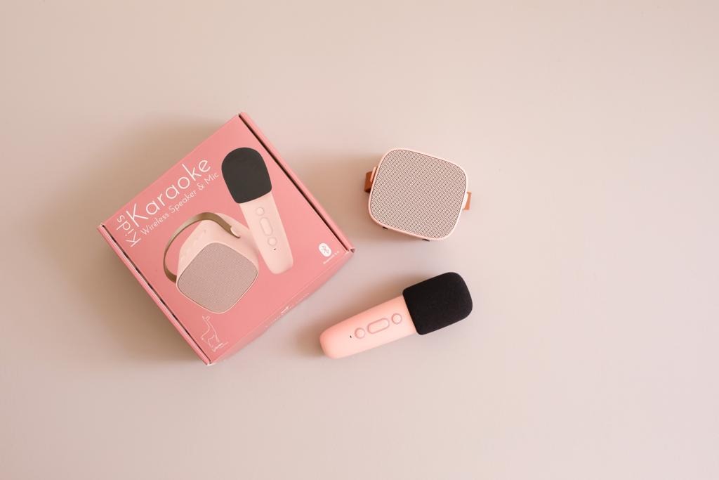 Karaoké Enceinte et Micro sans fil Rose