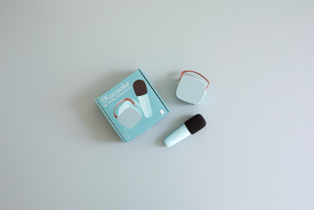 Karaoké Enceinte et Micro sans fil Bleue