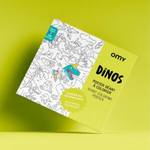 Poster géant Dinosaures à colorier 70 × 100 cm – Image 1