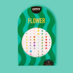 Pack OMY de 120 autocollants nail art floraux colorés pour décorer les ongles
