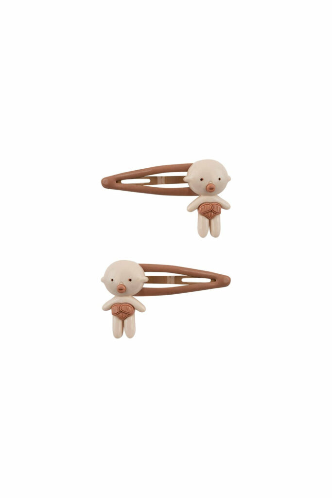 Barrettes Gommu Beige