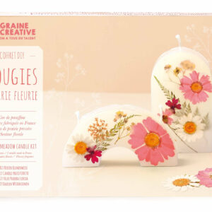 Kit créatif pour fabriquer deux bougies fleuries