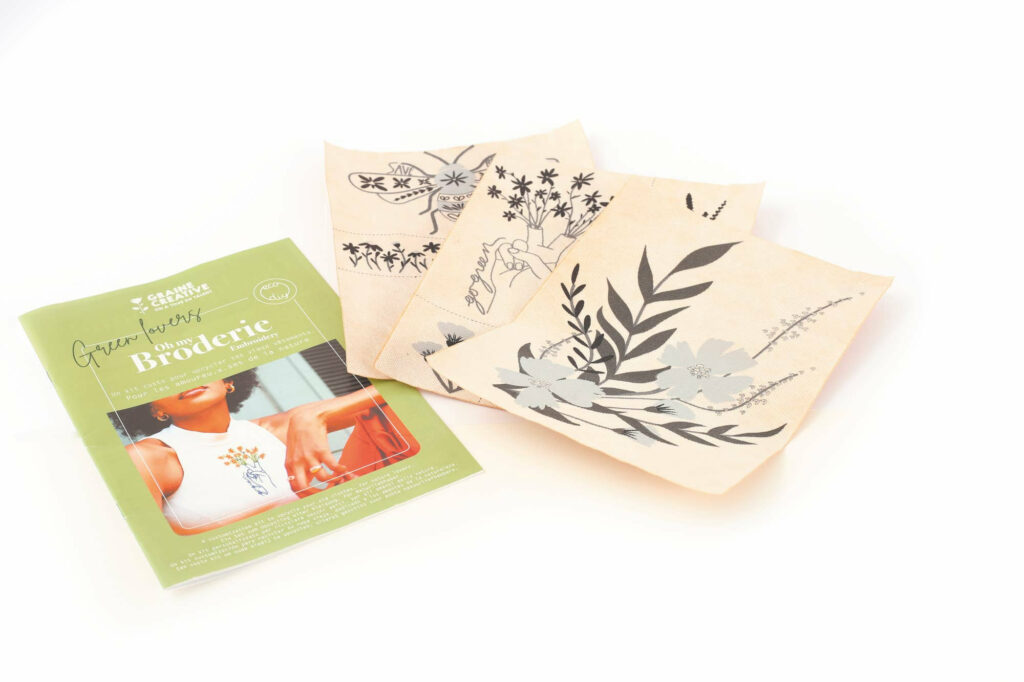 Kit broderie sur vetement nature
