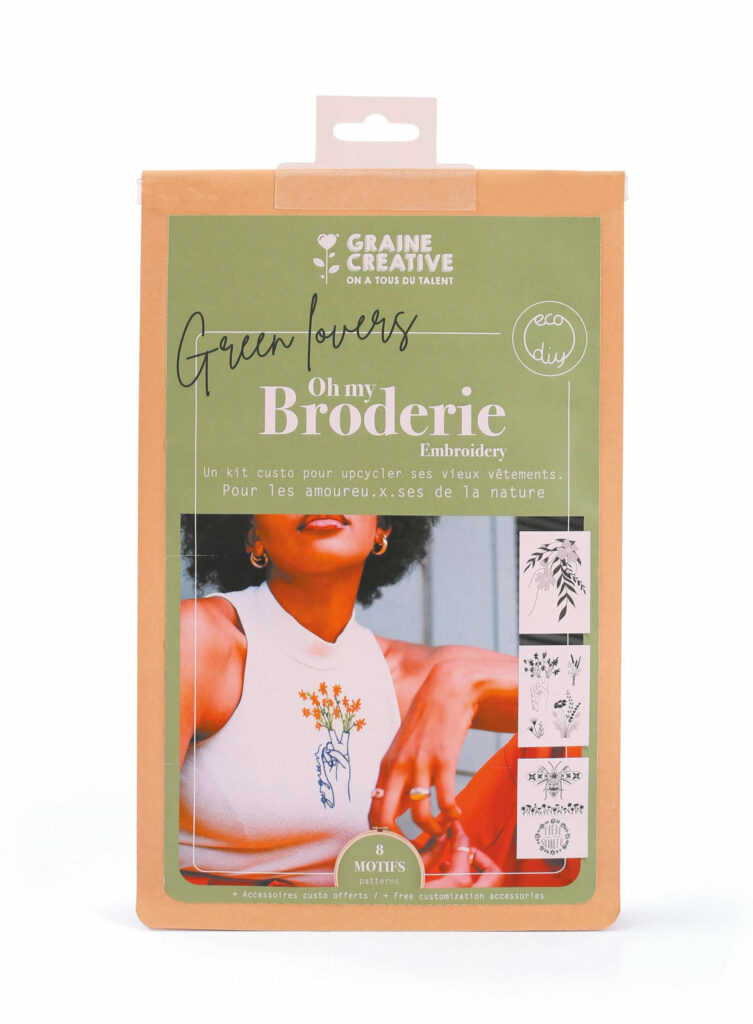 Kit broderie sur vetement nature