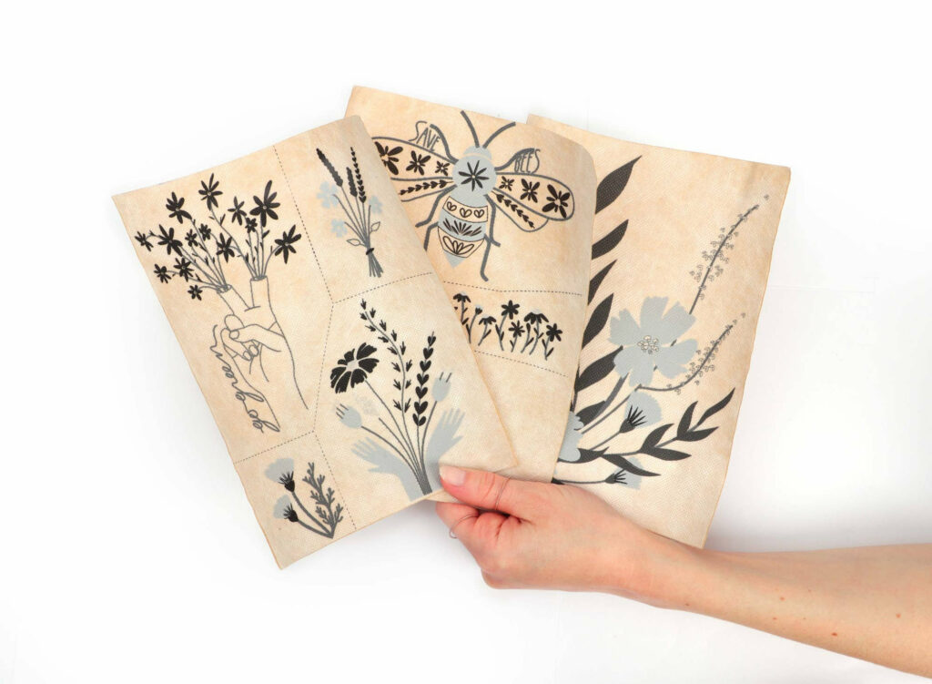 Kit broderie sur vetement nature