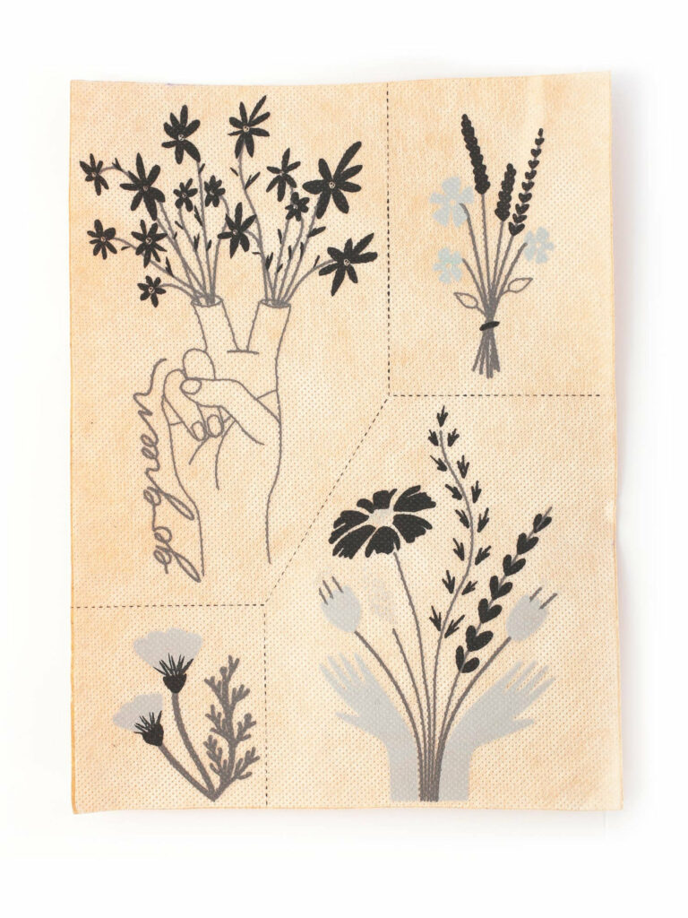 Kit broderie sur vetement nature