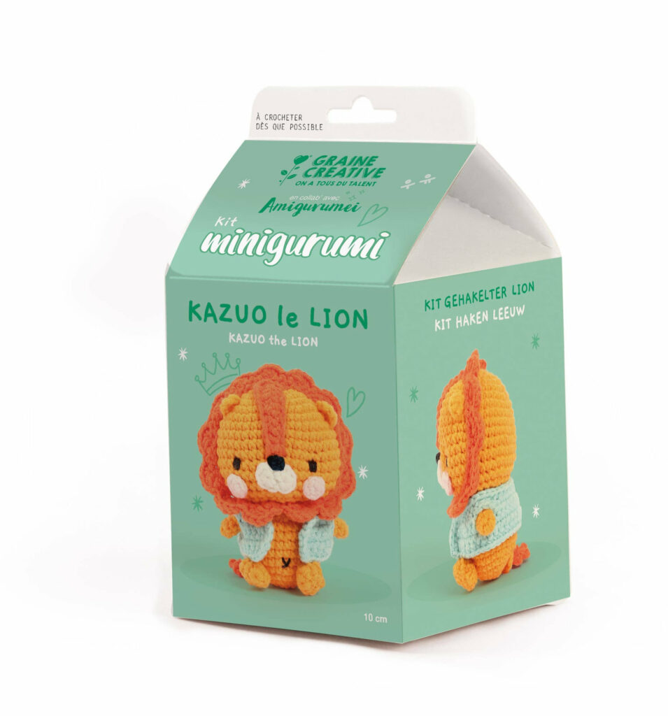 Kit Minigurumi Lion Kazuo au crochet – Amigurumi DIY