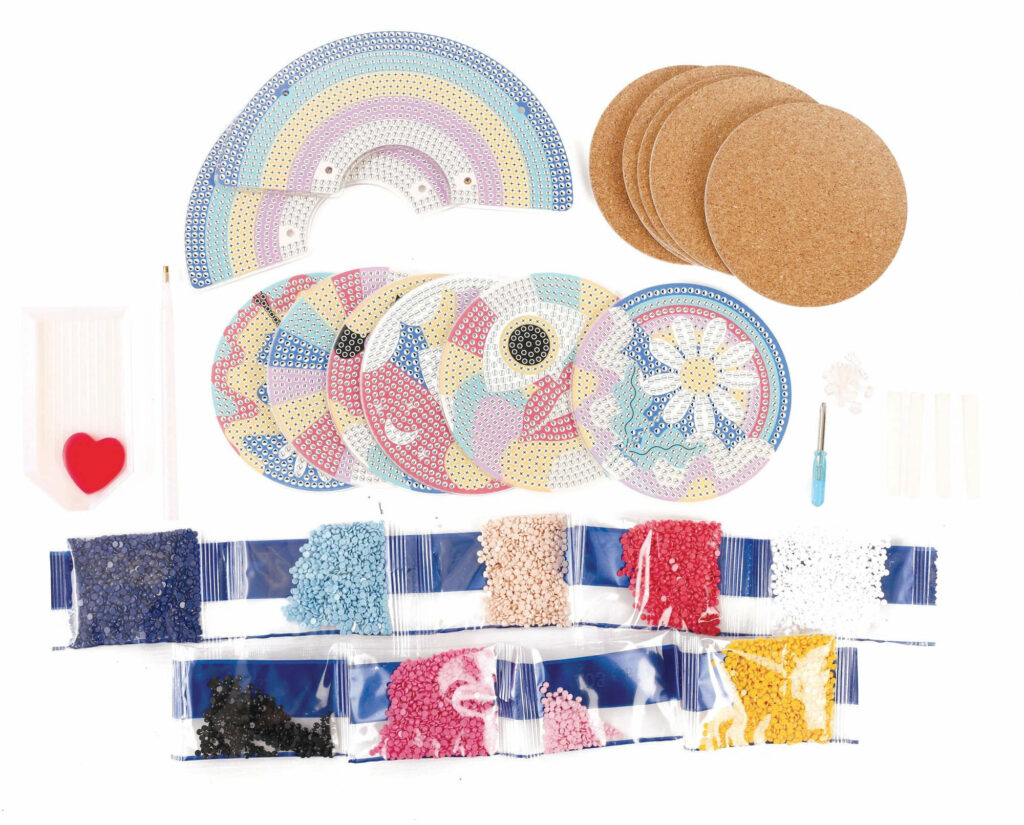 Kit sous-verres à strasser pop