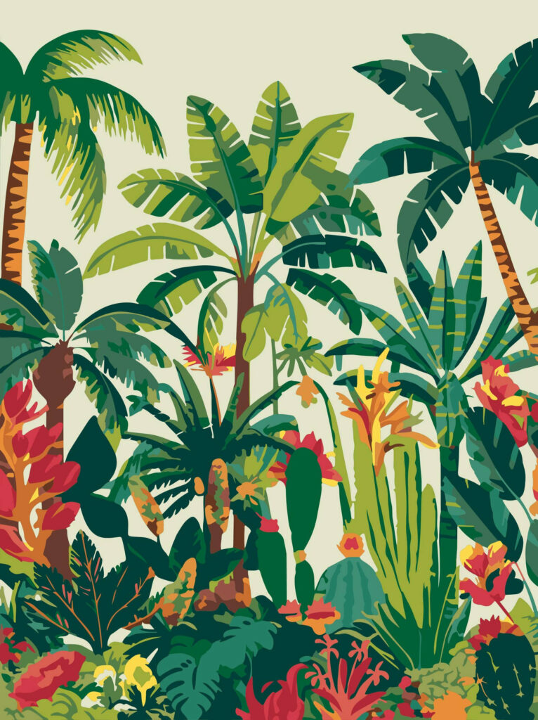 Peinture par numéros Végétation Tropicale – Kit créatif 30 × 40 cm