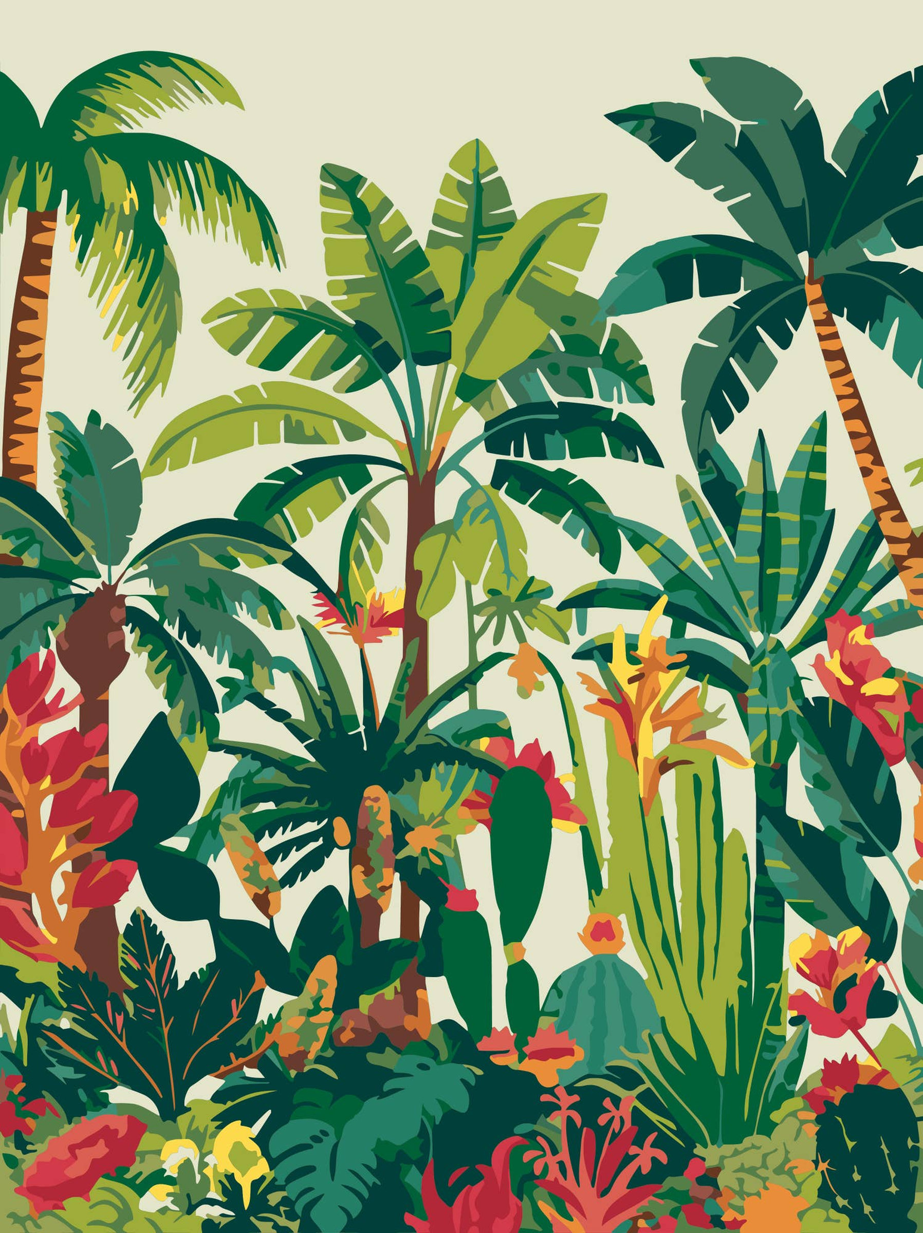 Peinture par numéros Végétation Tropicale – Kit créatif 30 × 40 cm – Image 5