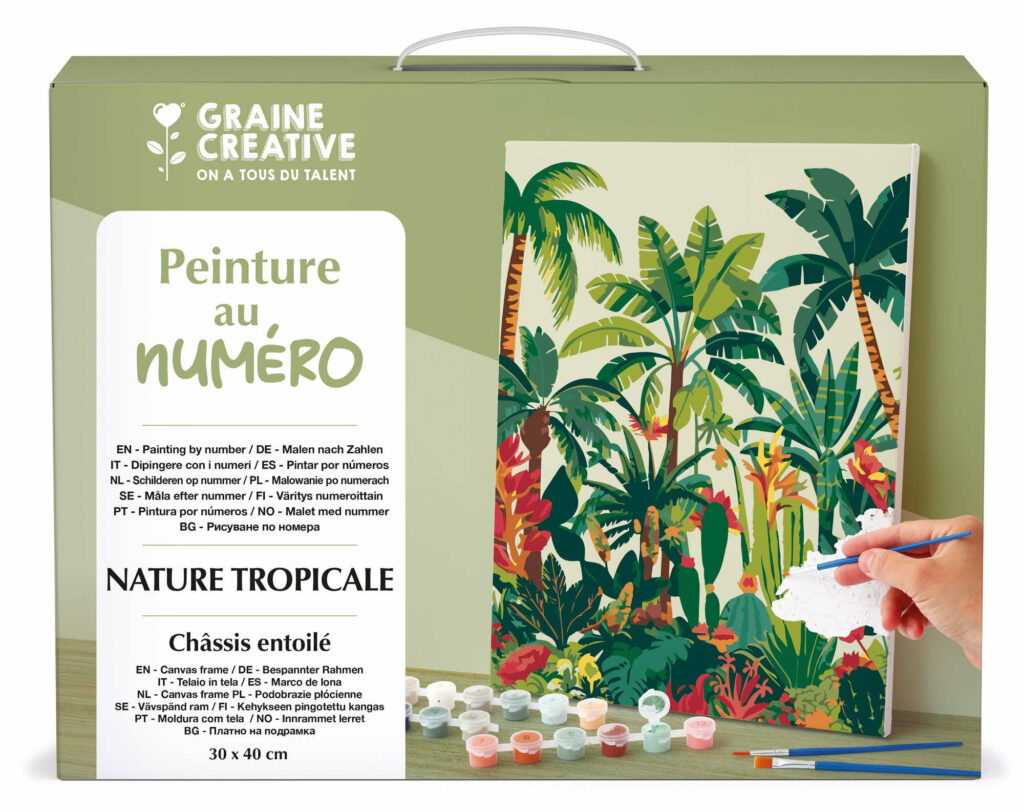 Peinture par numéros Végétation Tropicale – Kit créatif 30 × 40 cm