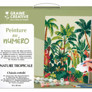 Peinture par numéros Végétation Tropicale – Kit créatif 30 × 40 cm – Image 1