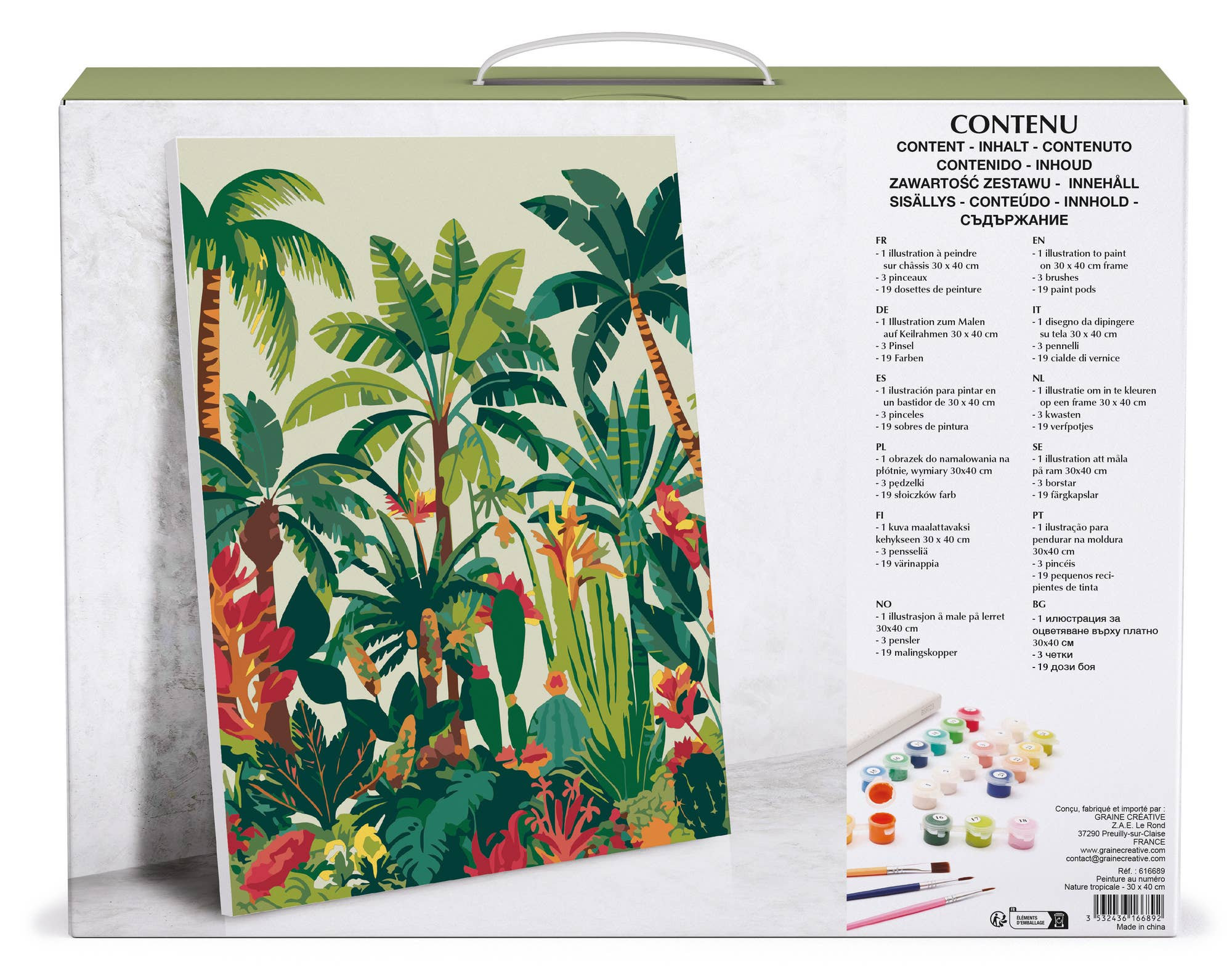 Peinture par numéros Végétation Tropicale – Kit créatif 30 × 40 cm – Image 4