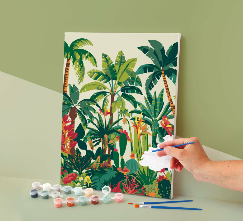 Peinture par numéros Végétation Tropicale – Kit créatif 30 × 40 cm