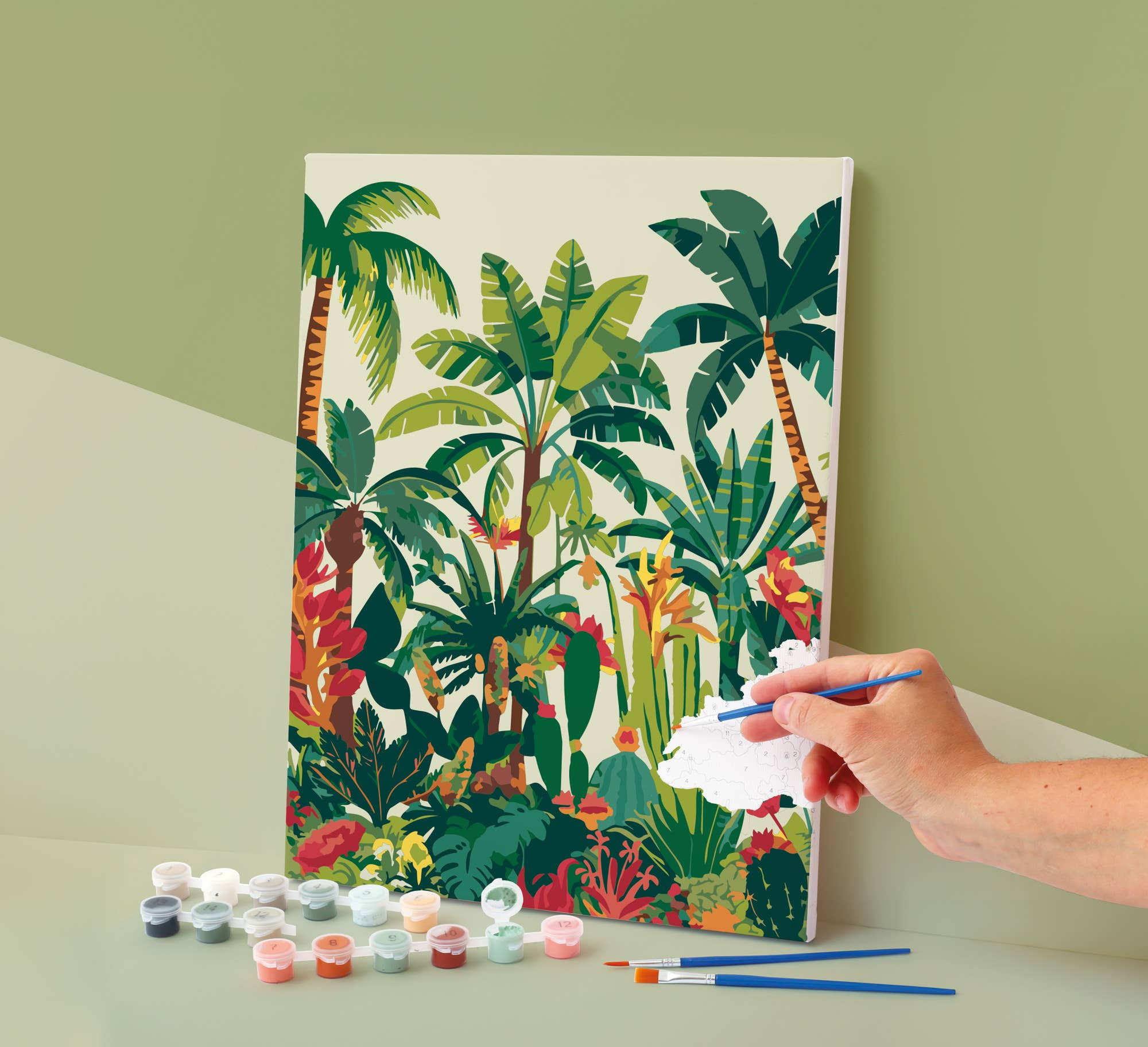 Peinture par numéros Végétation Tropicale – Kit créatif 30 × 40 cm – Image 2